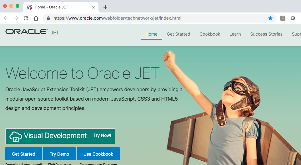 Oracle JET Homepage